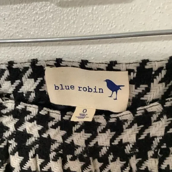 Houndstooth Academic Light Academia Preppy Retro Old Money Pleated Skirt Sz 0 - Picture 5 of 10